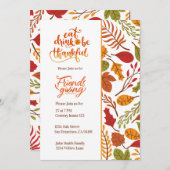 Invitation du dîner de Thanksgiving Friendsgiving (Devant / Derrière)