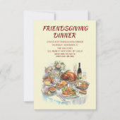 Invitation du dîner de Thanksgiving Friendsgiving (Devant)