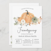 Invitation du dîner de Thanksgiving Friendsgiving (Devant / Derrière)