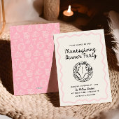 Invitation du dîner de Thanksgiving Whimsy Bow
