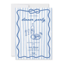 Invitation du dîner Décontracté Costal