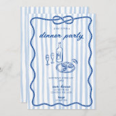 Invitation du dîner Décontracté Costal (Devant / Derrière)