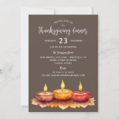 Invitation du Dîner des bougies Thanksgiving (Devant)