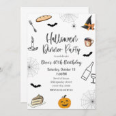 Invitation Du Dîner D'Halloween (Devant / Derrière)