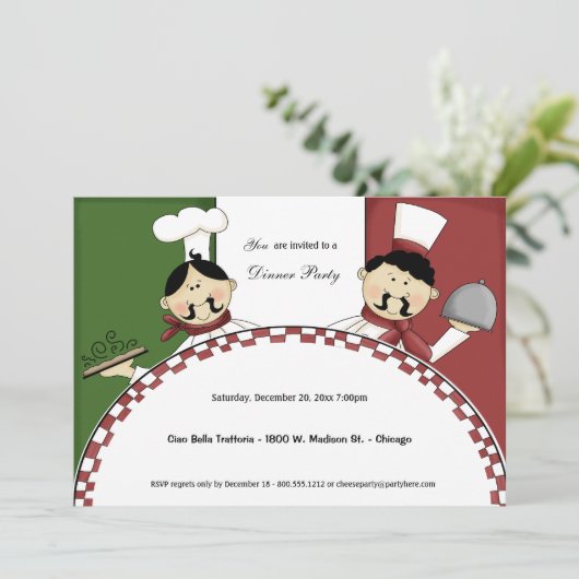 Invitation du dîner du Chef Whimsical (Debout devant)