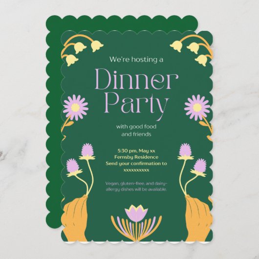 Invitation du dîner Élite (Devant / Derrière)