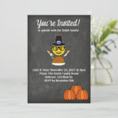 Invitation du dîner Emoji Thanksgiving 2017 (Debout devant)