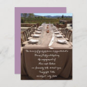 Invitation du dîner fiançailles (Devant / Derrière)