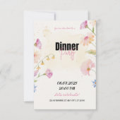 Invitation du Dîner Floral Pastel (Devant)