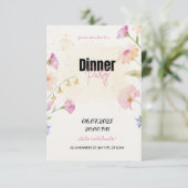 Invitation du Dîner Floral Pastel (Debout devant)
