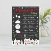 Invitation du Dîner Progressiste de vacances (Debout devant)