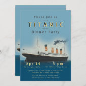 Invitation du Dîner Titanic (Devant / Derrière)