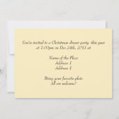 Invitation du dîner. Vase avec des papillons rouge (Dos)