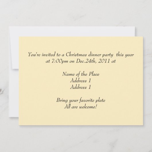 Invitation du dîner. Vase avec des papillons rouge (Dos)