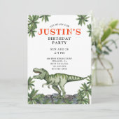 Invitation du Dinosaur Boy's Birthday Party (Debout devant)