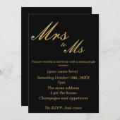 Invitation du Divorce Party (Devant / Derrière)