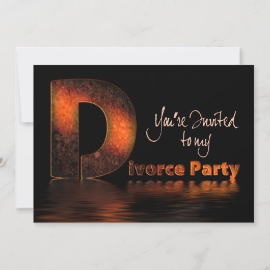 Invitation Du Divorce Party (Le Grand Mot D) (Devant)