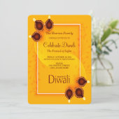 Invitation du Diwali Golden Party Elegant (Debout devant)