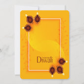 Invitation du Diwali Golden Party Elegant (Dos)