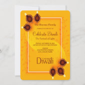 Invitation du Diwali Golden Party Elegant (Devant)
