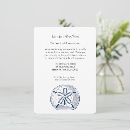 Invitation du dollar de sable (Debout devant)