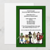 Invitation du DraculaMonster Halloween Bash Party (Devant / Derrière)