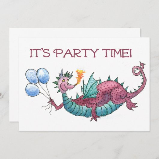 Invitation du Dragon Party (Devant / Derrière)