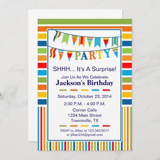 Invitation du drapeau (Devant / Derrière)