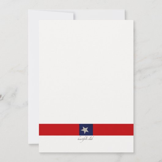 Invitation du drapeau américain (Dos)