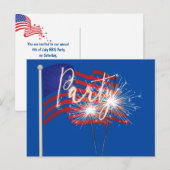 Invitation du drapeau américain (Devant / Derrière)