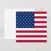Invitation du drapeau américain (Devant / Derrière)