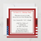 Invitation du drapeau américain Rouge Blanc Bleu (Dos)
