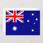 Invitation du drapeau australien (Devant / Derrière)