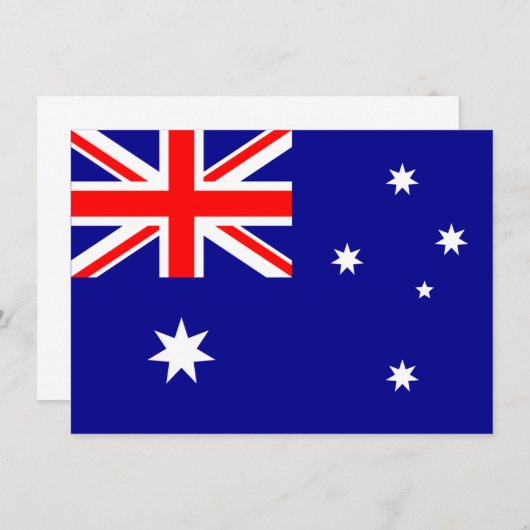 Invitation du drapeau australien (Devant / Derrière)