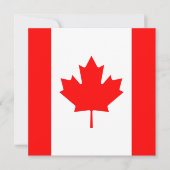 Invitation du drapeau du Canada (Devant)