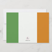 Invitation du Drapeau irlandais St. Patrick's Day (Dos)