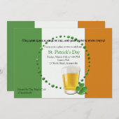 Invitation du Drapeau irlandais St. Patrick's Day (Devant / Derrière)