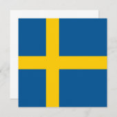 Invitation du drapeau suédois (Devant / Derrière)
