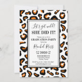 Invitation du Empreinte de léopard Graduation Part (Devant)