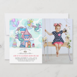 Invitation du Fairytale Party Princesse & Dragon