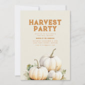 Invitation du Fall Harvest Party avec Citrouilles (Devant)