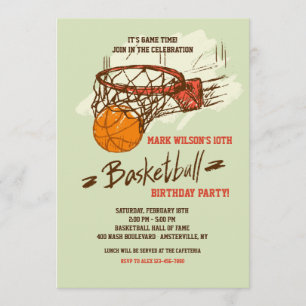 Invitation du fan de basket-ball