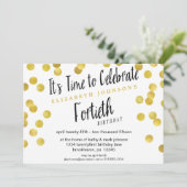 Invitation du Fancy Gold Confetti 40e anniversaire (Debout devant)