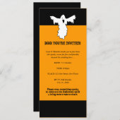 Invitation du fantôme d'Halloween (Devant / Derrière)