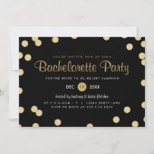 Invitation du Faux Gold Confetti Bachelorette Part (Devant)