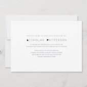 Invitation du Festival de Baptême de Photo Moderne (Dos)