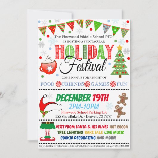 Invitation du Festival de Vacances (Devant)