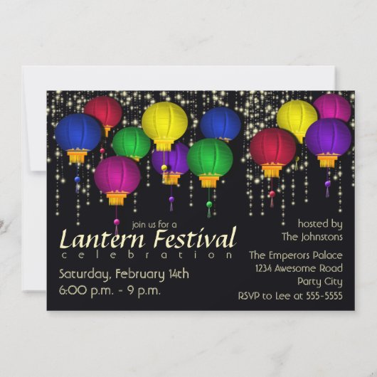 Invitation du Festival des Lanternes (Dos)