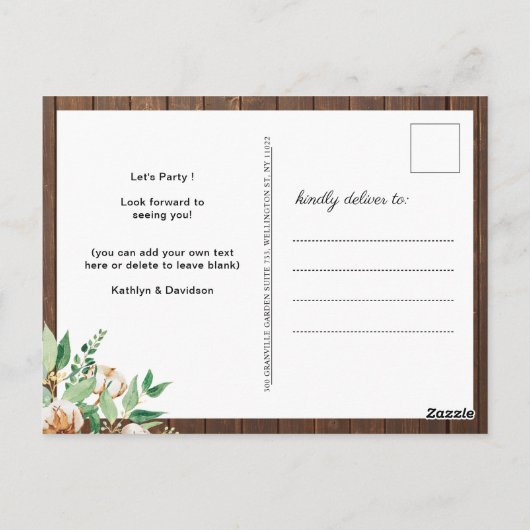 Invitation du Fiançailles BBQ Eucalyptus Rustic Wo (Dos)