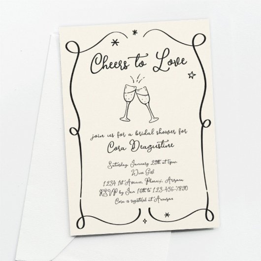 Invitation du Fiançailles de Fête des mariées